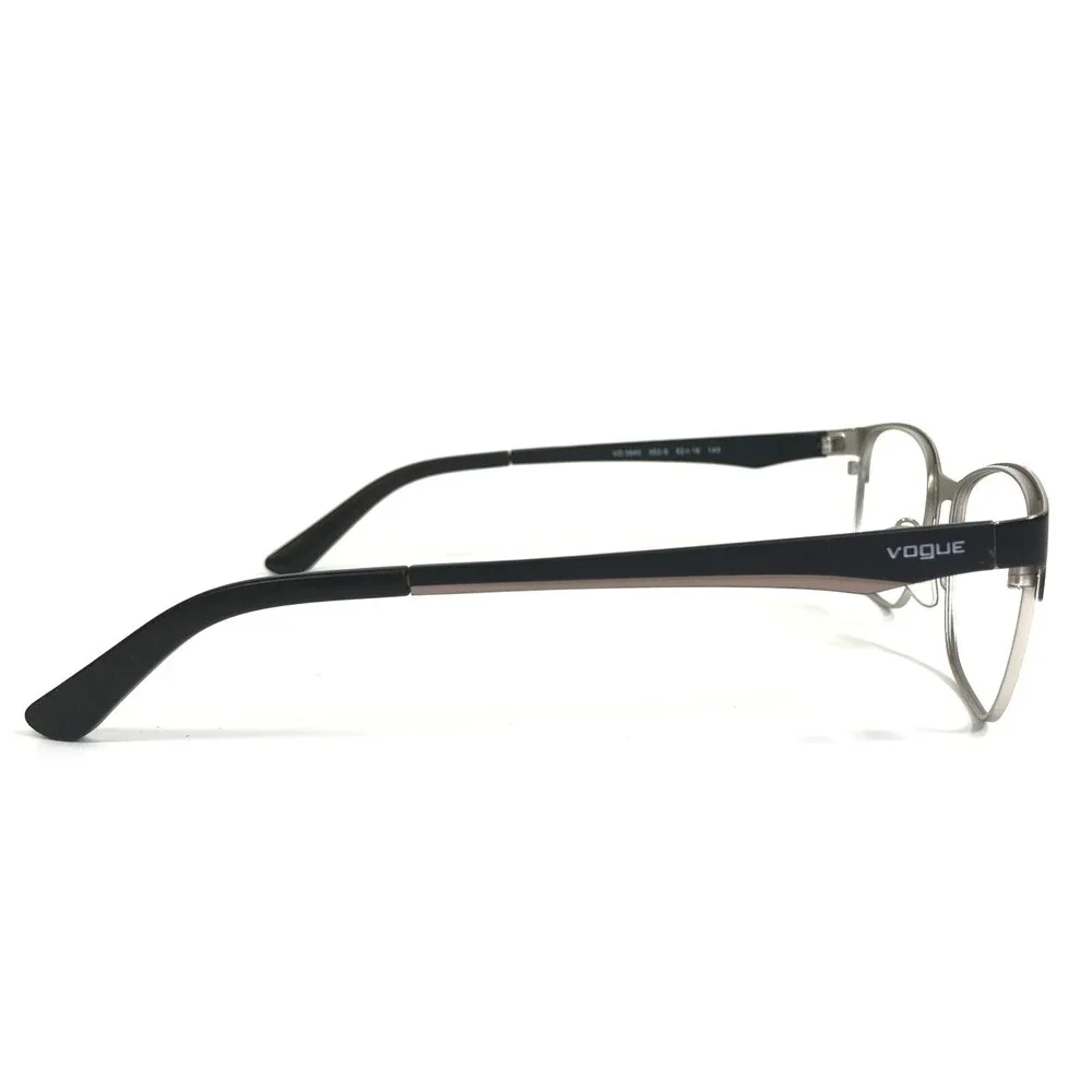 Vogue Eyeglasses Frames VO 3940 352-S Black Silver Square Full Rim 52-16-140
